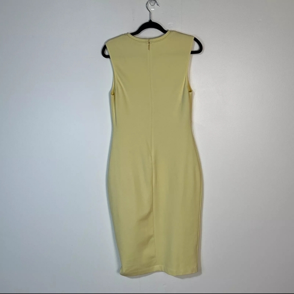 Aritzia Babaton Sleek Midi Yellow Dress, Size 10 - Picture 4 of 12